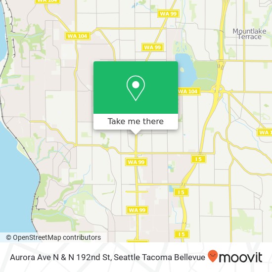 Mapa de Aurora Ave N & N 192nd St