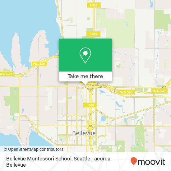 Bellevue Montessori School map