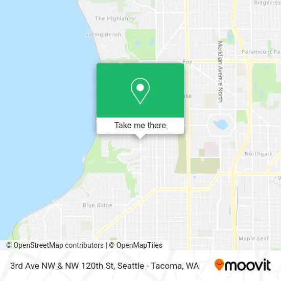 3rd Ave NW & NW 120th St map