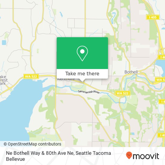 Ne Bothell Way & 80th Ave Ne map