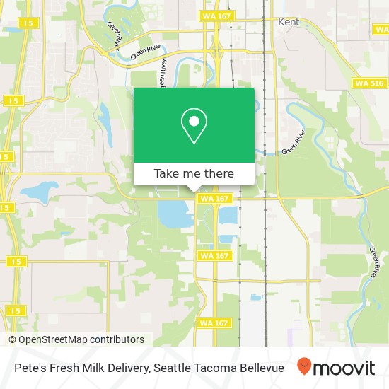 Mapa de Pete's Fresh Milk Delivery