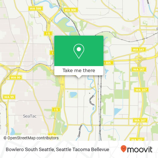 Bowlero South Seattle map