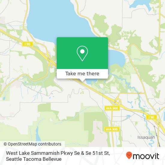 Mapa de West Lake Sammamish Pkwy Se & Se 51st St