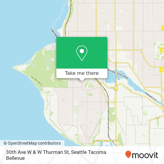 30th Ave W & W Thurman St map