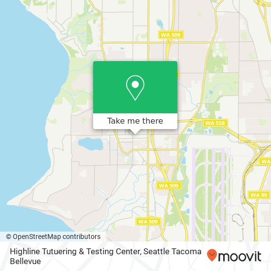 Mapa de Highline Tutuering & Testing Center