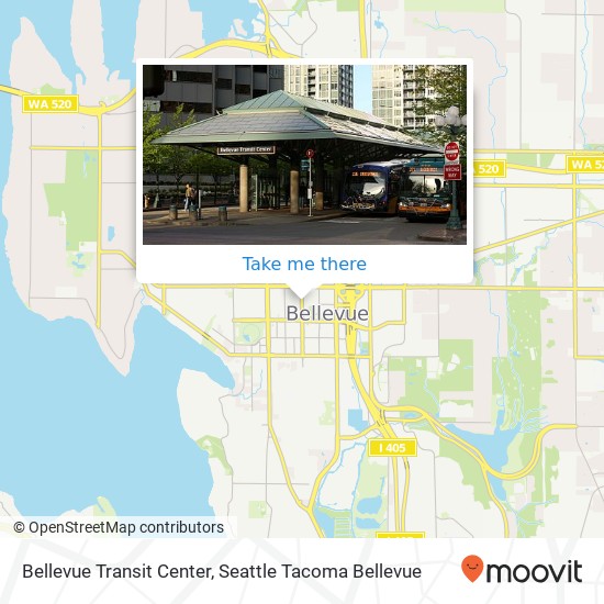 Bellevue Transit Center map