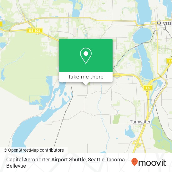 Capital Aeroporter Airport Shuttle map