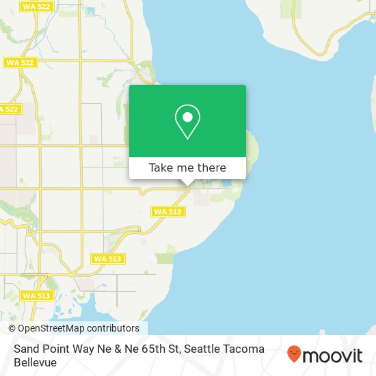 Mapa de Sand Point Way Ne & Ne 65th St