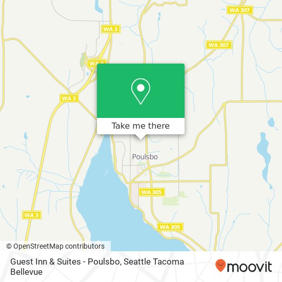 Mapa de Guest Inn & Suites - Poulsbo