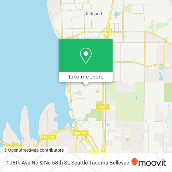 Mapa de 108th Ave Ne & Ne 58th St