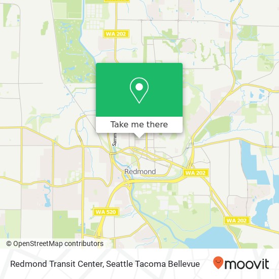 Redmond Transit Center map