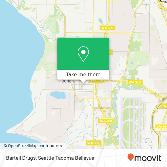 Mapa de Bartell Drugs