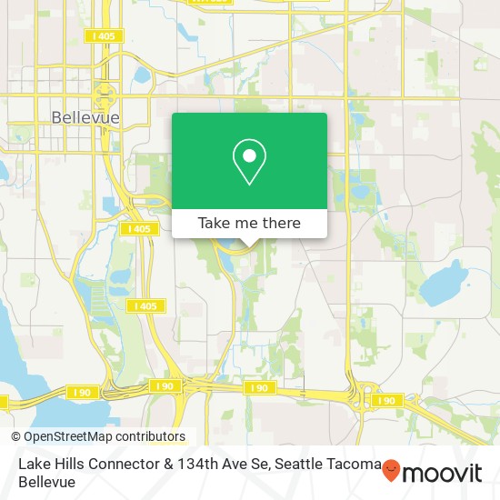 Mapa de Lake Hills Connector & 134th Ave Se