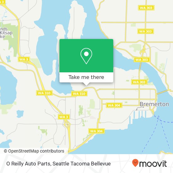 O Reilly Auto Parts map