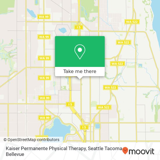 Mapa de Kaiser Permanente Physical Therapy