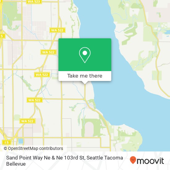 Sand Point Way Ne & Ne 103rd St map