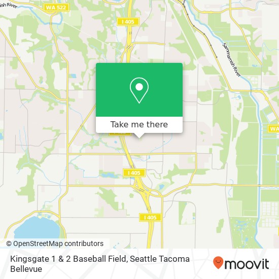 Mapa de Kingsgate 1 & 2 Baseball Field