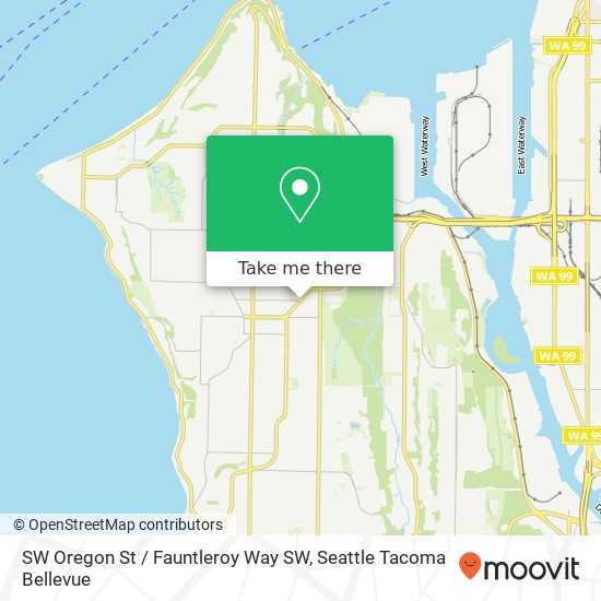 SW Oregon St / Fauntleroy Way SW map