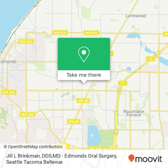 Mapa de Jill L Brinkman, DDS,MD - Edmonds Oral Surgery