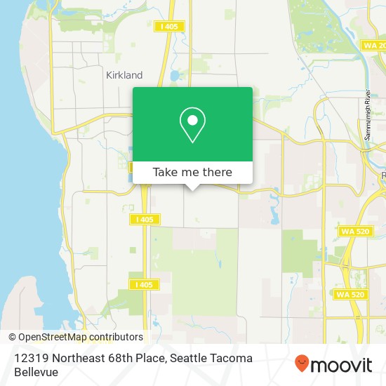 12319 Northeast 68th Place map