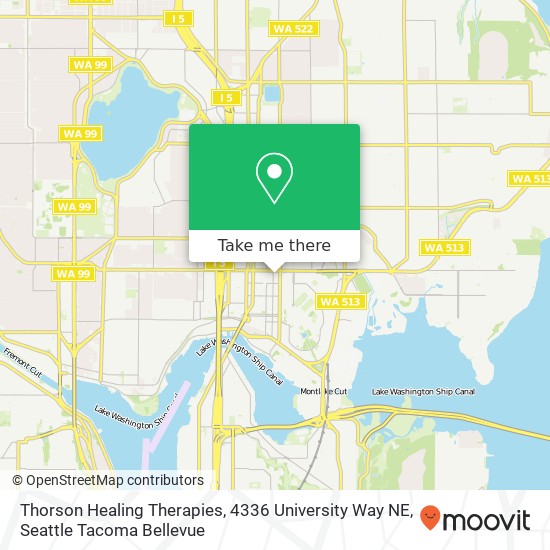 Mapa de Thorson Healing Therapies, 4336 University Way NE