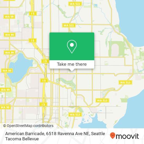 Mapa de American Barricade, 6518 Ravenna Ave NE