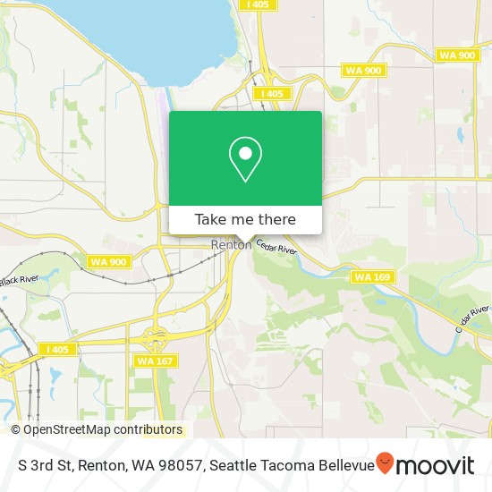 Mapa de S 3rd St, Renton, WA 98057