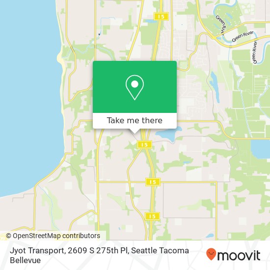 Mapa de Jyot Transport, 2609 S 275th Pl