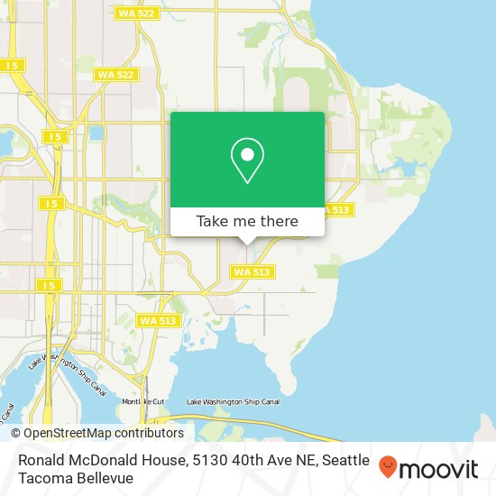 Ronald McDonald House, 5130 40th Ave NE map