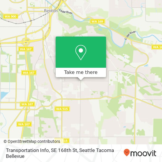 Mapa de Transportation Info, SE 168th St