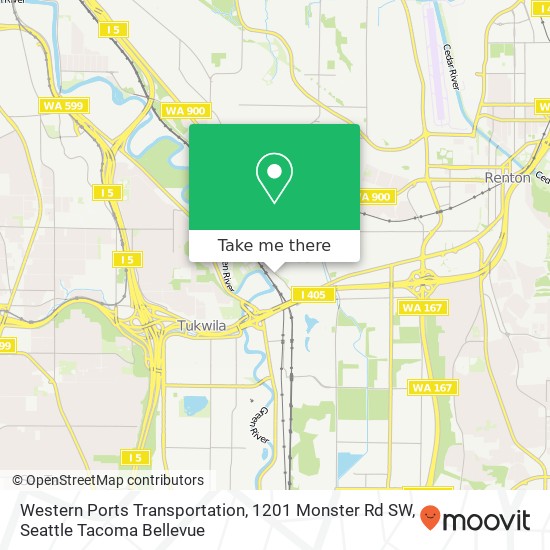 Western Ports Transportation, 1201 Monster Rd SW map