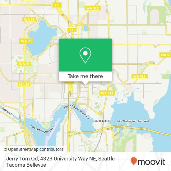 Jerry Tom Od, 4323 University Way NE map