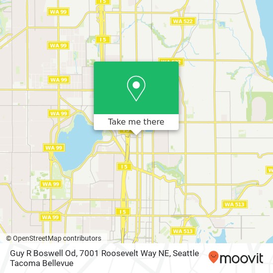 Mapa de Guy R Boswell Od, 7001 Roosevelt Way NE