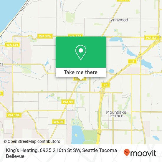 King's Heating, 6925 216th St SW map