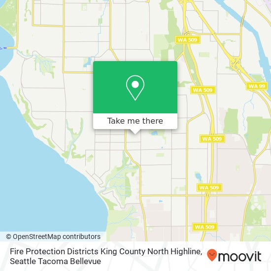 Mapa de Fire Protection Districts King County North Highline