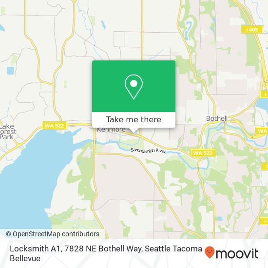 Mapa de Locksmith A1, 7828 NE Bothell Way