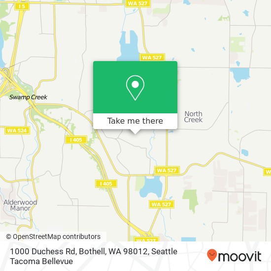 Mapa de 1000 Duchess Rd, Bothell, WA 98012