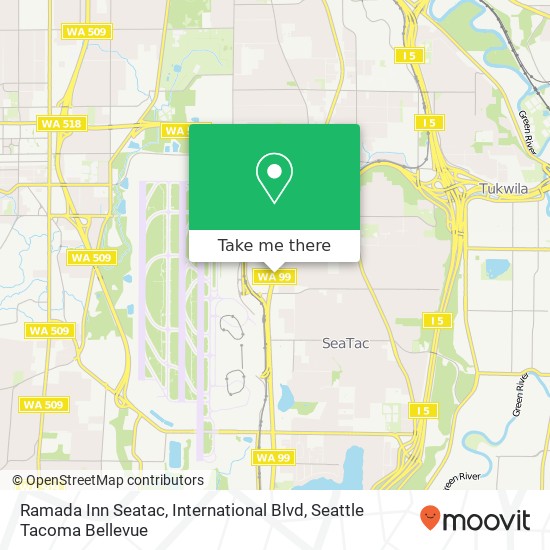 Ramada Inn Seatac, International Blvd map