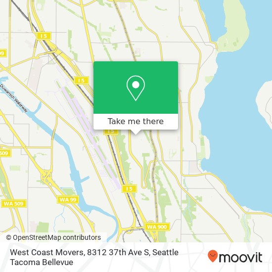 Mapa de West Coast Movers, 8312 37th Ave S