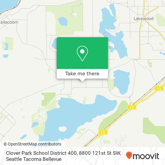 Mapa de Clover Park School District 400, 8800 121st St SW