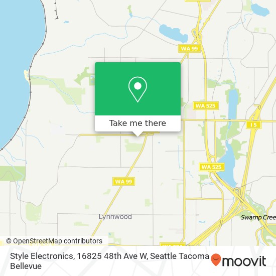 Mapa de Style Electronics, 16825 48th Ave W