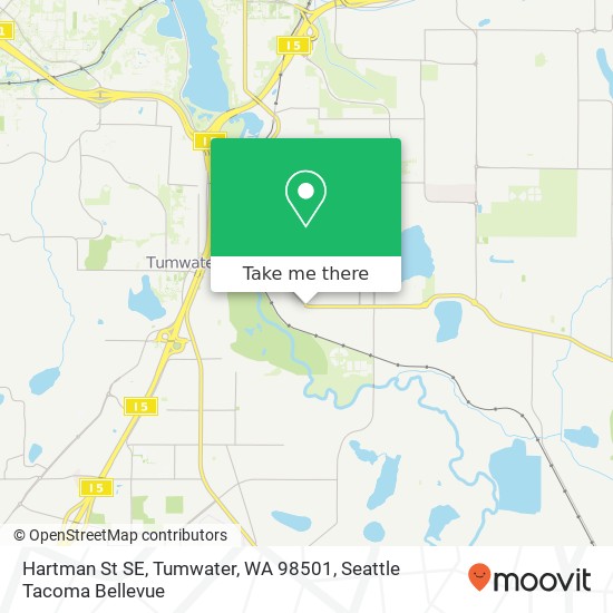 Mapa de Hartman St SE, Tumwater, WA 98501