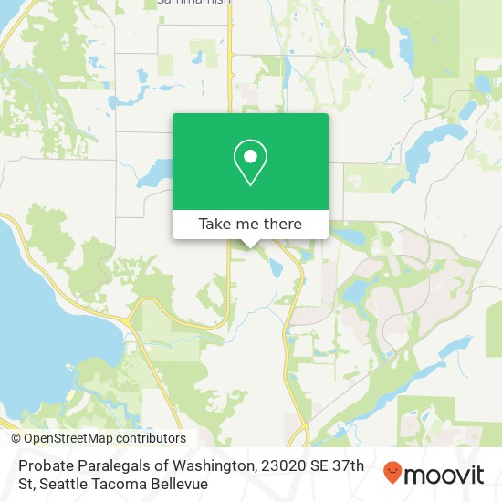 Mapa de Probate Paralegals of Washington, 23020 SE 37th St