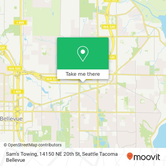 Mapa de Sam's Towing, 14150 NE 20th St