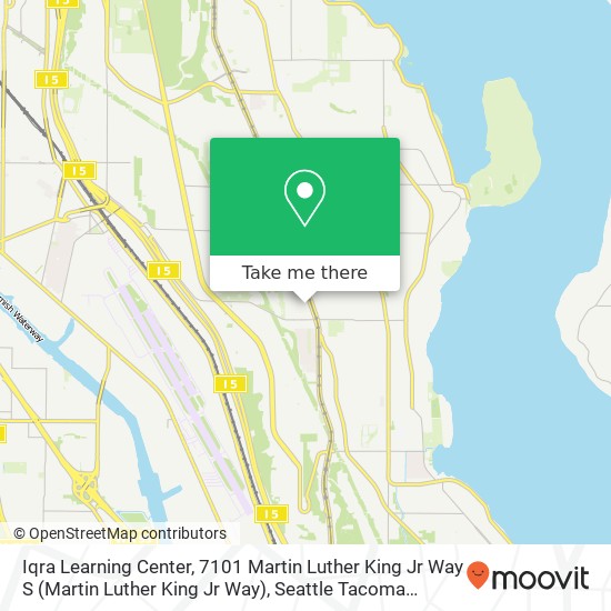 Iqra Learning Center, 7101 Martin Luther King Jr Way S map