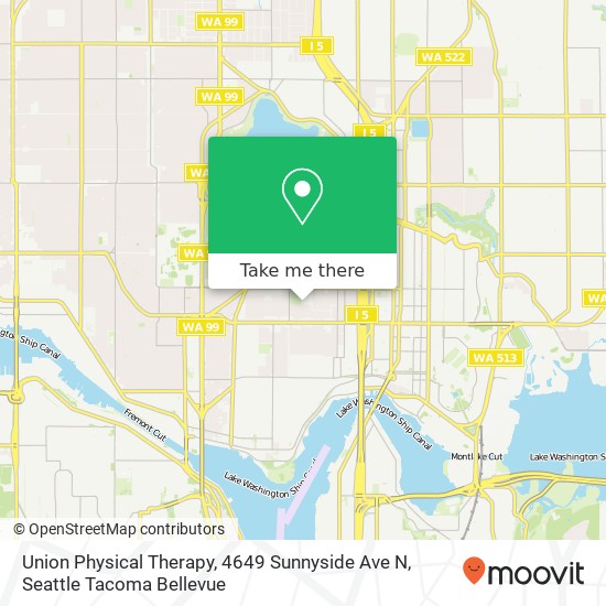 Mapa de Union Physical Therapy, 4649 Sunnyside Ave N