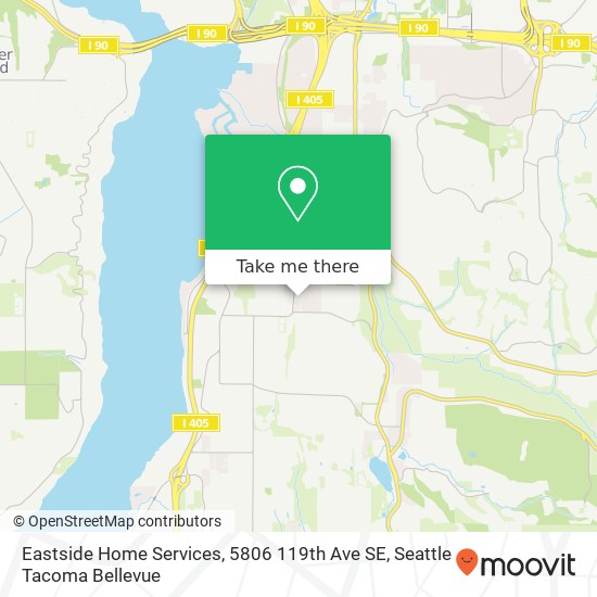 Mapa de Eastside Home Services, 5806 119th Ave SE
