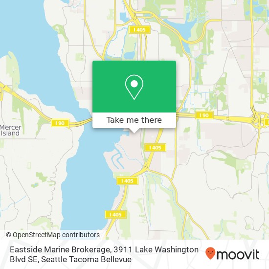 Eastside Marine Brokerage, 3911 Lake Washington Blvd SE map