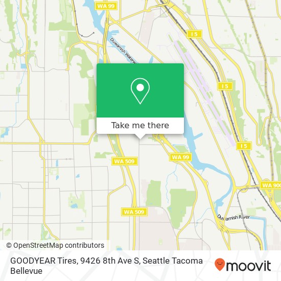 Mapa de GOODYEAR Tires, 9426 8th Ave S