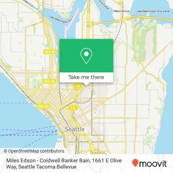 Mapa de Miles Edson - Coldwell Banker Bain, 1661 E Olive Way